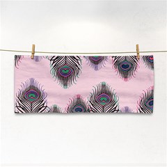 Peacock Feather Pattern Pink Love Heart Cosmetic Storage Cases by Mariart