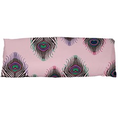 Peacock Feather Pattern Pink Love Heart Body Pillow Case (dakimakura)