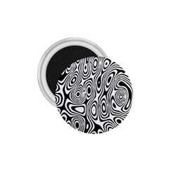 Psychedelic Zebra Black White 1 75  Magnets