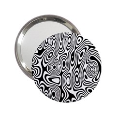 Psychedelic Zebra Black White 2 25  Handbag Mirrors