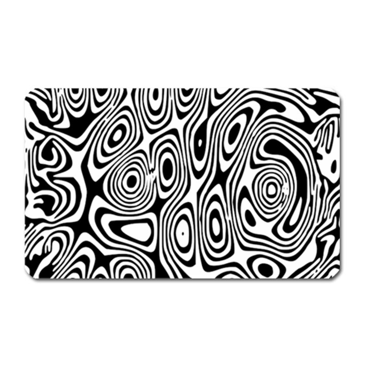 Psychedelic Zebra Black White Magnet (Rectangular)