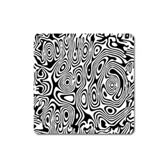 Psychedelic Zebra Black White Square Magnet by Mariart