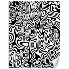 Psychedelic Zebra Black White Canvas 18  X 24  