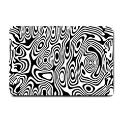 Psychedelic Zebra Black White Small Doormat 