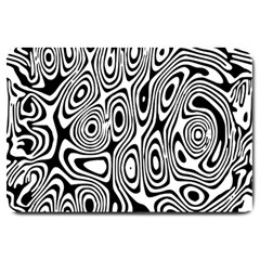 Psychedelic Zebra Black White Large Doormat 