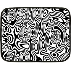 Psychedelic Zebra Black White Fleece Blanket (mini)