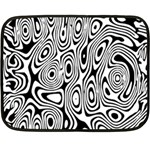 Psychedelic Zebra Black White Fleece Blanket (Mini) 35 x27  Blanket