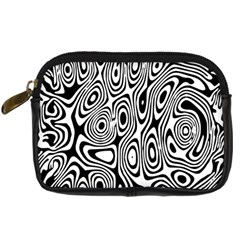 Psychedelic Zebra Black White Digital Camera Cases by Mariart