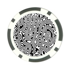 Psychedelic Zebra Black White Poker Chip Card Guard (10 Pack)