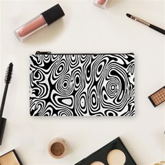 Psychedelic Zebra Black White Cosmetic Bag (small) 