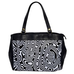 Psychedelic Zebra Black White Office Handbags