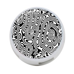 Psychedelic Zebra Black White 4-port Usb Hub (one Side)