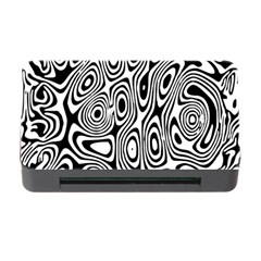 Psychedelic Zebra Black White Memory Card Reader With Cf