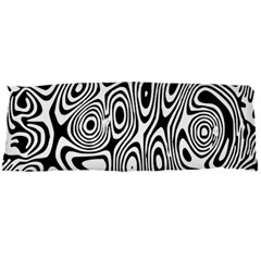 Psychedelic Zebra Black White Body Pillow Case Dakimakura (two Sides) by Mariart