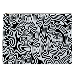 Psychedelic Zebra Black White Cosmetic Bag (xxl) 