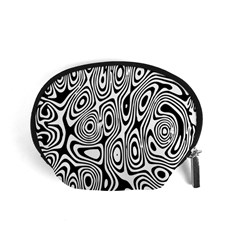 Psychedelic Zebra Black White Accessory Pouches (small) 