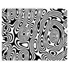 Psychedelic Zebra Black White Double Sided Flano Blanket (medium) 