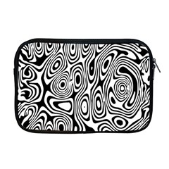 Psychedelic Zebra Black White Apple Macbook Pro 17  Zipper Case by Mariart