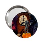 Funny Mummy With Skulls, Crow And Pumpkin 2.25  Handbag Mirrors Front