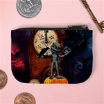 Funny Mummy With Skulls, Crow And Pumpkin Mini Coin Purses Back