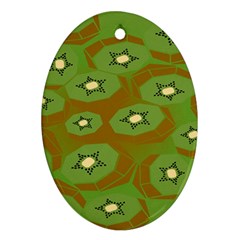 Relativity Pattern Moon Star Polka Dots Green Space Ornament (oval) by Mariart