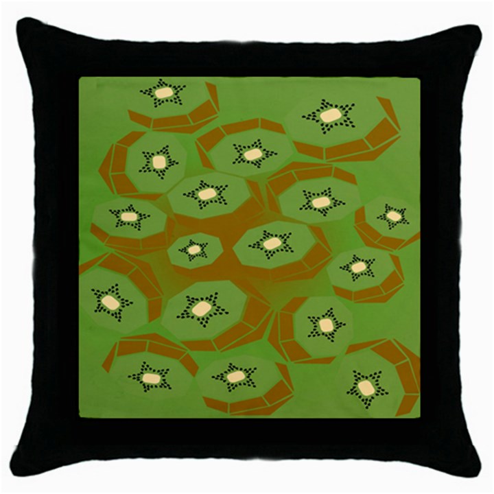 Relativity Pattern Moon Star Polka Dots Green Space Throw Pillow Case (Black)