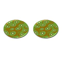 Relativity Pattern Moon Star Polka Dots Green Space Cufflinks (oval) by Mariart