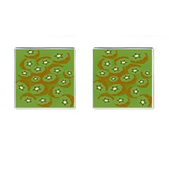 Relativity Pattern Moon Star Polka Dots Green Space Cufflinks (square)