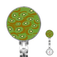 Relativity Pattern Moon Star Polka Dots Green Space Stainless Steel Nurses Watch by Mariart