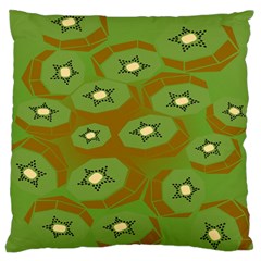 Relativity Pattern Moon Star Polka Dots Green Space Large Flano Cushion Case (one Side) by Mariart