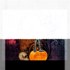 Funny Mummy With Skulls, Crow And Pumpkin Rectangular Jigsaw Puzzl by FantasyWorld7