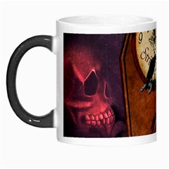 Funny Mummy With Skulls, Crow And Pumpkin Morph Mugs by FantasyWorld7