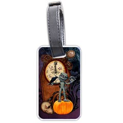 Funny Mummy With Skulls, Crow And Pumpkin Luggage Tags (one Side)  by FantasyWorld7