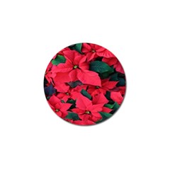 Red Poinsettia Flower Golf Ball Marker (10 Pack)