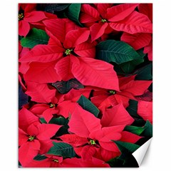 Red Poinsettia Flower Canvas 16  X 20   by Mariart