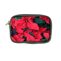 Red Poinsettia Flower Coin Purse by Mariart