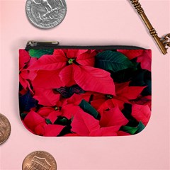 Red Poinsettia Flower Mini Coin Purses by Mariart