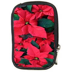 Red Poinsettia Flower Compact Camera Cases by Mariart