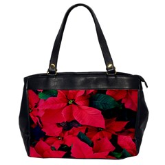 Red Poinsettia Flower Office Handbags by Mariart