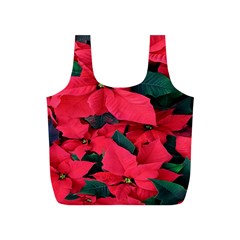 Red Poinsettia Flower Full Print Recycle Bags (s)  by Mariart