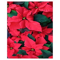 Red Poinsettia Flower Drawstring Bag (small)