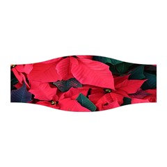 Red Poinsettia Flower Stretchable Headband by Mariart