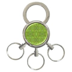 Digital Nature Collage Pattern 3-ring Key Chains by dflcprints