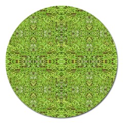 Digital Nature Collage Pattern Magnet 5  (round) by dflcprints