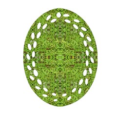 Digital Nature Collage Pattern Ornament (oval Filigree) by dflcprints