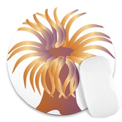 Sea Anemone Round Mousepads by Mariart