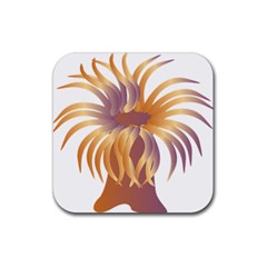 Sea Anemone Rubber Coaster (square)  by Mariart