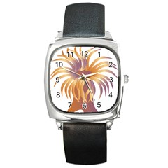 Sea Anemone Square Metal Watch by Mariart