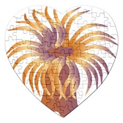 Sea Anemone Jigsaw Puzzle (heart) by Mariart