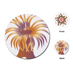 Sea Anemone Playing Cards (round)  by Mariart